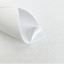 Фоамиран глиттерный НА КЛЕЮ №01 Белый Фоамиран глиттерный НА КЛЕЮ №01 Белый