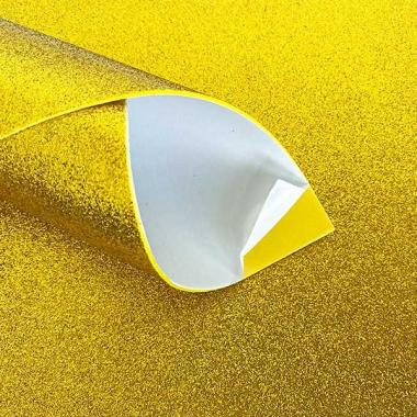 Фоамиран глиттерный НА КЛЕЮ №06 Золото