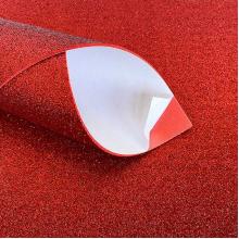 Фоамиран глиттерный НА КЛЕЮ №08 Красный Фоамиран глиттерный НА КЛЕЮ №08 Красный