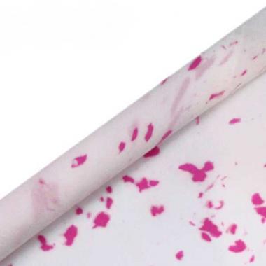 Фоамиран зефирный №55 Бело-малиновый