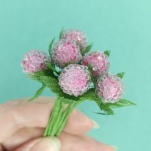 Ягоды КРУГЛЫЕ розовый 1.5см (6шт) Ягоды КРУГЛЫЕ розовый 1.5см (6шт)