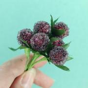 Ягоды КРУГЛЫЕ бордовый 1.5см (6шт)