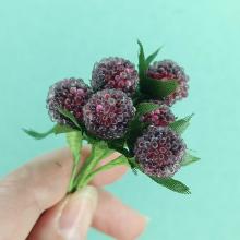 Ягоды КРУГЛЫЕ бордовый 1.5см (6шт) Ягоды КРУГЛЫЕ бордовый 1.5см (6шт)