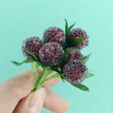 Ягоды КРУГЛЫЕ бордовый 1.5см (6шт)