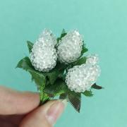 Ягоды МАЛИНЫ белый 1.5см (6шт)