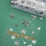 Фатин Снежинки 15см, белый