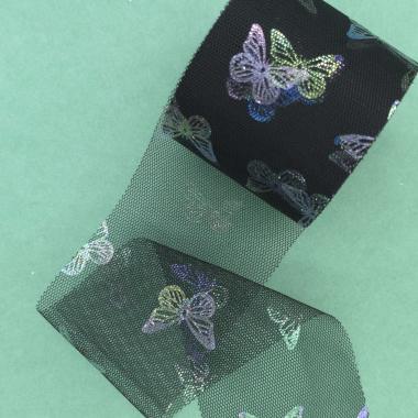 Фатин Бабочки 5.5см, чёрный