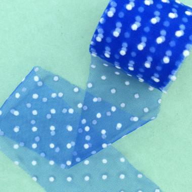 Фатин Горошек 5.5см, синий