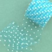 Фатин Горошек 5.5см, бирюзовый