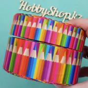 Лента репсовая Цветные карандаши