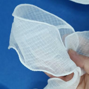 Лента органзовая белый 6см Лента органзовая белый 6см