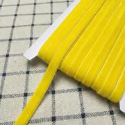 Лента бархатная 1см Жёлтый