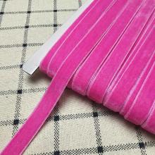 Лента бархатная 1см Розовый