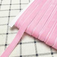 Лента бархатная 1см Светло-розовый