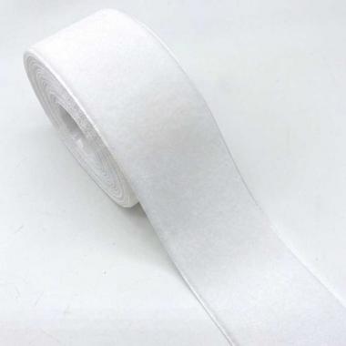 Лента бархатная 3.8см №01 Белый