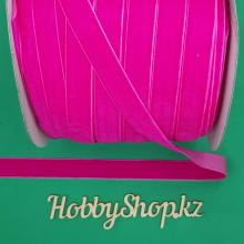 Лента бархатная 2см Ярко-розовый