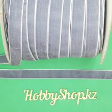 Лента бархатная 2см Серый