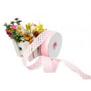 Лента перфорация 2.5см Звезды, светло-розовый