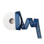 Лента перфорация 2см Ромашка, тёмно-синий