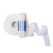 Лента перфорация 2см Листья, белый