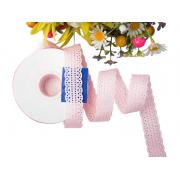 Лента перфорация 2см Горошек, светло-розовый