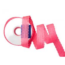 Лента перфорация 2см Горошек, розовый