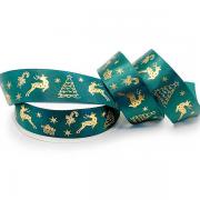 Лента атласная Новый год №04, 2.5см