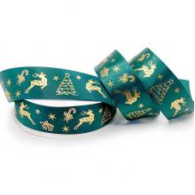 Лента атласная Новый год №04, 2.5см