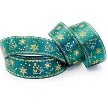 Лента атласная Новый год №06, 2.5см