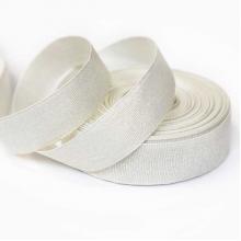 Лента репсовая ЛЮРЕКС 2.5см Молочный