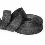 Лента репсовая ЛЮРЕКС 2.5см Чёрный