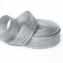 Лента репсовая ЛЮРЕКС 2.5см Серый