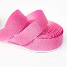 Лента репсовая ЛЮРЕКС 2.5см Розовый