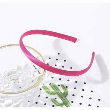 Ободок атлас 1см, №05 Малиновый