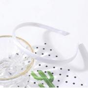 Ободок атлас 1см, №02 Белый