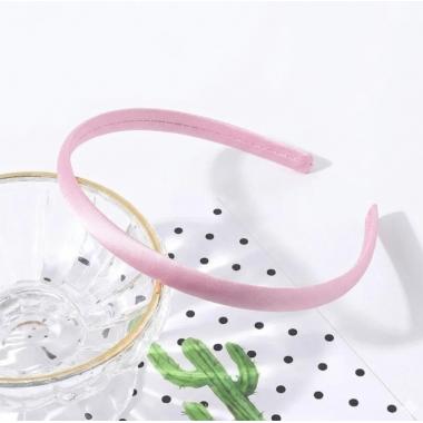 Ободок атлас 1см, №03 Светло-розовый