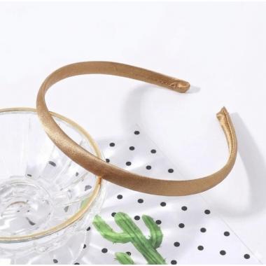 Ободок атлас 1см, №09 Светло-коричневый