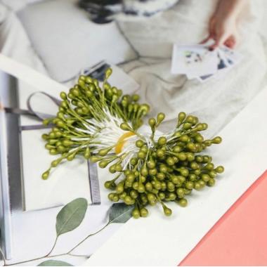 Тычинки Капля 3мм №33 Оливковый (50шт)