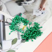 Тычинки Капля 3мм №34 Тёмно-зелёный (50шт)