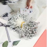 Тычинки Капля 3мм №35 Серебро (50шт)