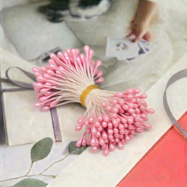 Тычинки Капля 3мм №04 Розовый (50шт)