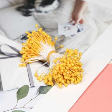 Тычинки Капля 3мм №05 Тёмно-жёлтые (50шт)