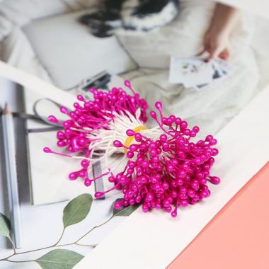 Тычинки Капля 3мм №17 Фуксия (50шт)