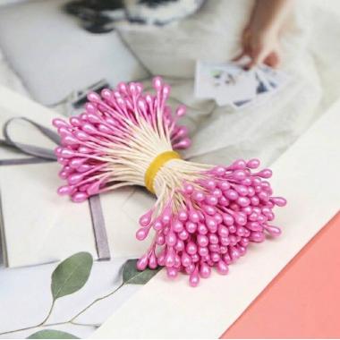 Тычинки Капля 3мм №18 Розово-сиреневый (50шт)