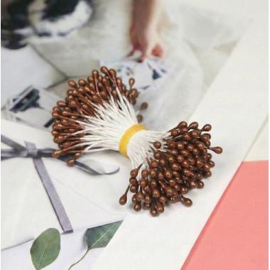 Тычинки Капля 3мм №25 Коричневый (50шт)