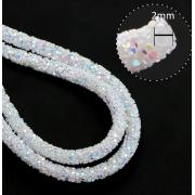 Шнур силиконовый с БЛЕСКОМ 6мм Белый