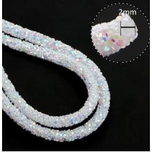 Шнур силиконовый с БЛЕСКОМ 6мм Белый