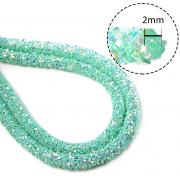 Шнур силиконовый с БЛЕСКОМ 6мм Мятный