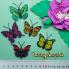 Бабочки декоративные с блеском 4см (5шт)